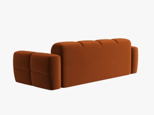 CANAPEA LISA, 4 LOCURI, 265 CM, SCORTISOARA, TAPITERIE DIN CATIFEA, DESIGN DEOSEBIT - Img 4