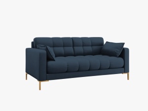 CANAPEA MAMAIA, 2 LOCURI, 152 CM, ALBASTRU 77/AURIU, TAPITERIE DIN STOFA FINA, DESIGN DEOSEBIT
