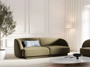 CANAPEA MILEY, 2 LOCURI, 180 CM, VERDE 77, TAPITERIE DIN CATIFEA, DESIGN DEOSEBIT