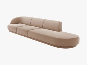CANAPEA MILEY DREAPTA, 4 LOCURI, 325 CM, CAPPUCCINO 40, TAPITERIE DIN CATIFEA, DESIGN DEOSEBIT