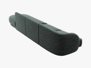 CANAPEA MILEY DREAPTA, 4 LOCURI, 325 CM, VERDE 78, TAPITERIE CHENILLE, DESIGN DEOSEBIT - Img 2