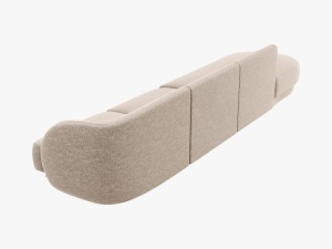 CANAPEA MILEY STANGA, 4 LOCURI, 325 CM, BEJ 30, TAPITERIE CHENILLE, DESIGN DEOSEBIT - Img 2
