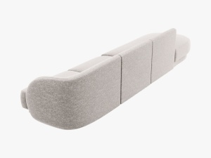 CANAPEA MILEY STANGA, 4 LOCURI, 325 CM, GRI DESCHIS 06, TAPITERIE CHENILLE, DESIGN DEOSEBIT - Img 4