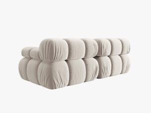 CANAPEA MODULARA BELLIS, 2 LOCURI, 188 CM, BEJ DESCHIS 21, TAPITERIE DIN CATIFEA, DESIGN DEOSEBIT - Img 3