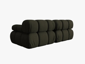 CANAPEA MODULARA BELLIS, 2 LOCURI, 188 CM, VERDE 77, TAPITERIE DIN CATIFEA 3D, DESIGN DEOSEBIT - Img 4