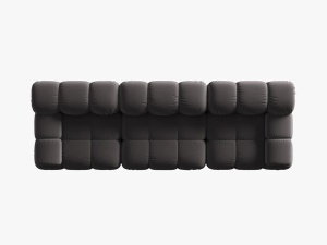 CANAPEA MODULARA BELLIS, 3 LOCURI, 282 CM, GRI INCHIS 97, TAPITERIE DIN CATIFEA, DESIGN DEOSEBIT - Img 3