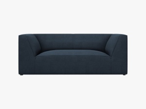 CANAPEA RUBY, CU 2 LOCURI, ALBASTRU, CU TAPITERIE DIN TEXTIL STRUCTURAT OTTAWA, MICADONI