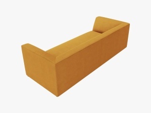 CANAPEA RUBY, CU 3 LOCURI, GALBEN, CU TAPITERIE DIN TEXTIL STRUCTURAT OTTAWA, MICADONI - Img 3