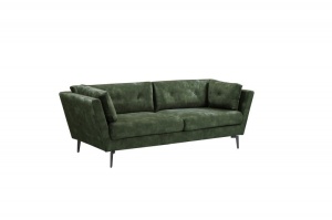 CANAPEA SUPERBA, COMFORT 220CM, COD 40324, DIN LEMN SI TAPITERIE CATIFEA VERDE INCHIS - Img 1