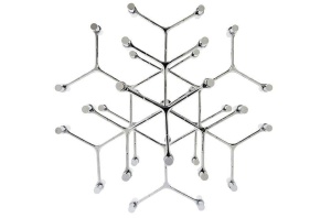 CANDELABRU CU LED-URI ATOMIC GRANDE, CROM, DIN METAL, STIL MODERN, B2 - Img 6