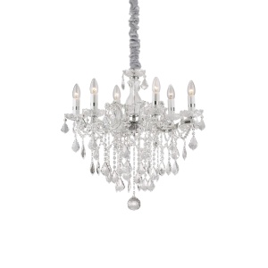 CANDELABRU FLORIAN SP6, CROM, DIN STICLA, STIL CLASIC