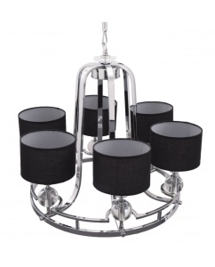 CANDELABRU MODERN REDFORD W6 DIN STICLA SI TEXTIL DESIGN DEOSEBIT