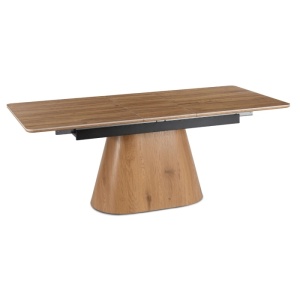 CEL MAI MIC PRET!!!MASA EXTENSIBILA 160-200CM, ARTIM MEBLE, REALIZATA DIN METAL, LEMN SI MDF, CERAMICA, CULOARE STEJAR/STEJAR, STIL MODERN - Img 6