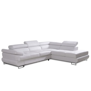 COLTAR BUTON P, MODEL DREAPTA, ALB, DIN PIELE ECOLOGICA, COMPLET TAPITAT, DE COLT, STIL MODERN, TK - Img 4