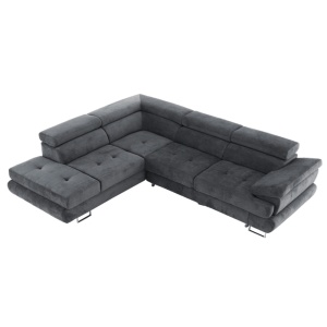 COLTAR BUTON P, MODEL STANGA, GRI, DIN TEXTIL, TETIERE REGLABILE, STIL MODERN, TK - Img 7