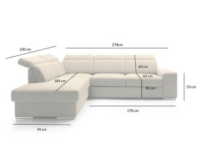 COLTAR DAMBO, CU FUNCTIE DE DORMIT, GRUPA II, CONFECTIONAT DIN METAL, TEXTIL SI SPUMA POLIURETANICA, STIL MODERN - Img 2