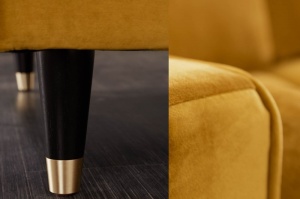 COLTAR DREAPTA 260CM, VELVET II, CATIFEA, GALBEN MUSTAR, ARTIM GROUP SELECTION - Img 5