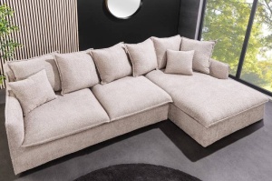 COLTAR DREAPTA, MATERIAL BOUCLE 255CM, CULOARE BEJ, DESIGN MODERN, ARTIM SELECT GROUP - Img 1