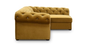 COLTAR EXTENSIBIL 278 CM, VALENTINO L DREAPTA, GALBEN, DIN STOFA DE CALITATE SUPERIOARA - Img 3