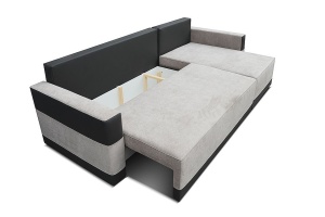 COLTAR EXTENSIBIL ARIA GRI/NEAGRA CU LADA DE DEPOZITARE DESIGN MODERN - Img 2