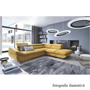COLTAR FABIA, MODEL DREAPTA, MUSTAR, DIN TEXTIL/TESATURA, EXTENSIBIL, STIL MODERN, TK - Img 1
