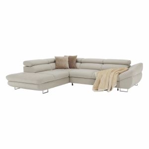 COLTAR FABIA, MODEL STANGA, GREJ TAUPE, DIN TEXTIL/TESATURA, EXTENSIBIL, STIL MODERN, TK - Img 1