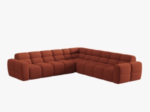 COLTAR LISA, 6 LOCURI, 310 CM, SCORTISOARA 58, TAPITERIE DIN STOFA, DESIGN DEOSEBIT