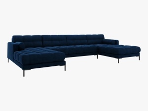 COLTAR MAMAIA, CU 6 LOCURI, ALBASTRU ROYAL BLUVEL, CU TAPITERIE DIN CATIFEA, MICADONI