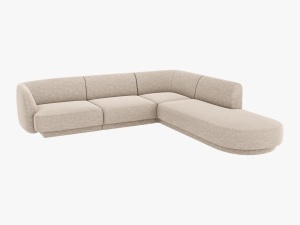 COLTAR MILEY DREAPTA, 6 LOCURI, 258 CM, BEJ 30, TAPITERIE CHENILLE, DESIGN DEOSEBIT