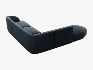 COLTAR MILEY STANGA, 6 LOCURI, 258 CM, ALBASTRU 86, TAPITERIE CHENILLE, DESIGN DEOSEBIT - Img 3