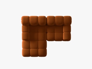 COLTAR MODULAR BELLIS, STANGA, 2 LOCURI, 191 CM, SCORTISOARA 56, TAPITERIE DIN CATIFEA, DESIGN DEOSEBIT - Img 3