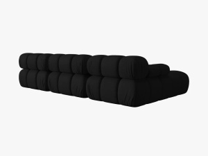 COLTAR MODULAR BELLIS, STANGA, 3 LOCURI, 285 CM, NEGRU 19, TAPITERIE DIN CATIFEA 3D, DESIGN DEOSEBIT - Img 6