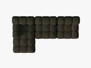 COLTAR MODULAR BELLIS, STANGA, 3 LOCURI, 285 CM, VERDE 77, TAPITERIE DIN CATIFEA 3D, DESIGN DEOSEBIT - Img 2