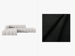 COLTAR MODULAR LUPIN, STANGA/DREAPTA, 5 LOCURI, 294 CM, DIVERSE NUANTE, TAPITERIE BOUCLE, DESIGN DEOSEBIT - Img 7