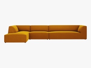 COLTAR MODULAR RUBY, STANGA, 5 LOCURI, 366 CM, DIVERSE CULORI SI MATERIALE, DESIGN DEOSEBIT - Img 21