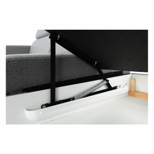 COLTAR SADAH, MODEL DREAPTA, GRI, DIN TEXTIL, EXTENSIBIL, SPATIU DEPOZITARE, STIL MODERN, TK - Img 2