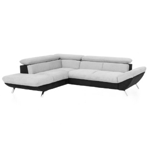 COLTAR VENICE, MODEL STANGA, NEGRU/GRI, DIN TESATURA SI LEMN, EXTENSIBIL, TETIERE REGLABILE, STIL MODERN, TK - Img 1