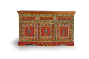 COMODA 140CM, MULTICOLOR, DIN LEMN DE MANGO, PICTATE MANUAL, GINER Y COLOMER - Img 3
