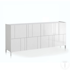 COMODA/BUFET 174CM, EDDY RANDOM, COD 5076, STIL MODERN, REALIZATA PANOURI LAMINATE, USI SEMIGRAFIATE
