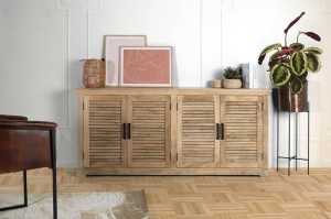 COMODA/BUFET 200CM, NATUR, DIN LEMN DE MANGO, GINER Y COLOMER - Img 1