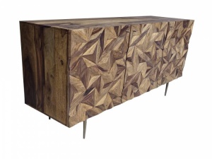 COMODA DIN LEMN SHEESHAM, STONE 150CM, DIN LEMN SI METAL, REALIZAT MANUAL, ARTIM GROUP SELECTION - Img 2