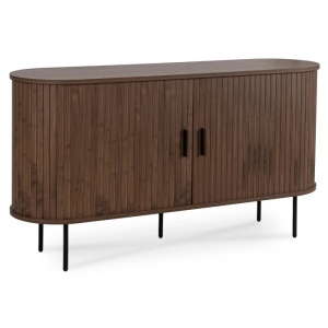 COMODA LIVING 140CM, ARTIM MEBLE, CU 2 USI SI SERTARE, REALIZATA DIN MDF, CULOARE NUC, STIL MODERN - Img 7