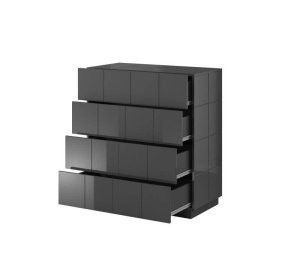 COMODA LIVING, CAMA-REJA-KOM4S-BI/BI, DIN PLACI LAMINATE SI MDF DIVERSE NUANTE, DESIGN MODERN - Img 8