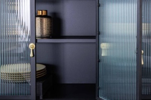COMODA LIVING, DIN METAL SI STICLA 105CM, AMSTERDAM, DESIGN INDUSTRIAL, ARTIM GROUP SELECTION - Img 2