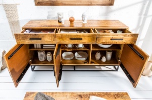 COMODA LIVING INFINITY MANGO 39239 DIN LEMN MASIV DE MANGO, DESIGN VINTAGE - Img 3