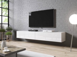 COMODA LIVING RTV SLIDE ,200 CM, ALB, DESIGN MODERN CM