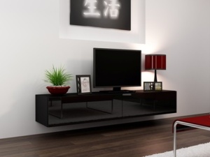 COMODA LIVING RTV VIGO 180 NEAGRA DESIGN MODERN CM