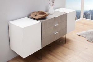 COMODA ONYX 38139 ALB/BETON STIL SCANDINAV