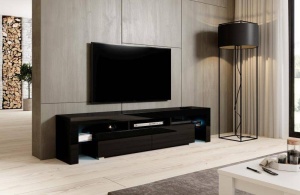 COMODA RTV LIVING TORO 200, NEGRU, DESIGN MODERN CM