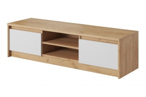 COMODA RTV XELO 2D 136,5 ALB/STEJAR AURIU DESIGN SCANDINAV LSK